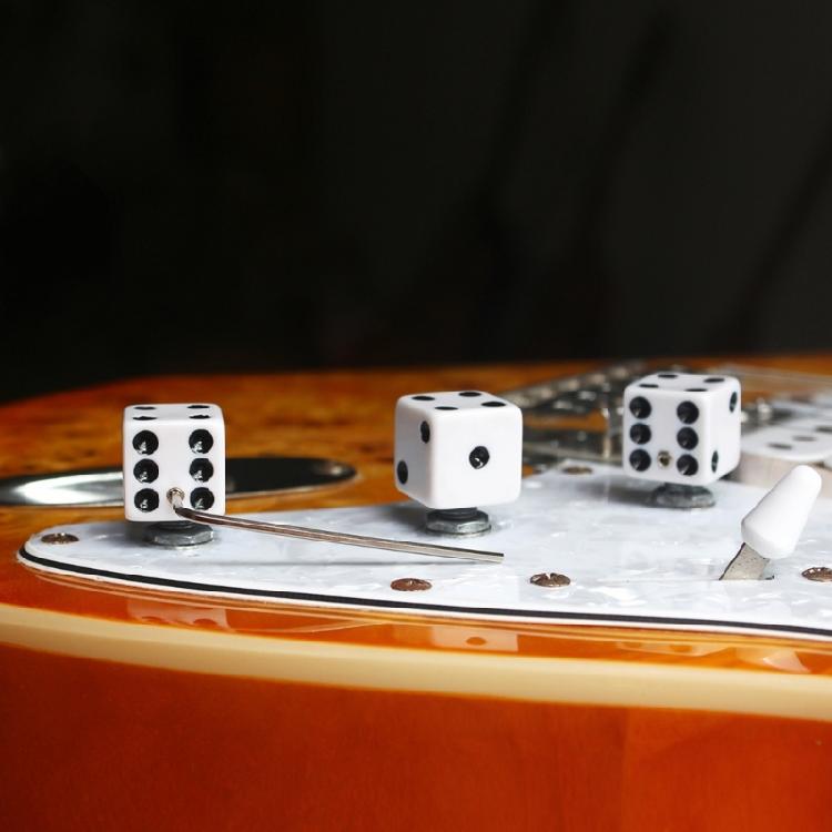 3 Color Fashion Dices Shaped Electric Guitar Volume Control Knobs Guitar Knobs