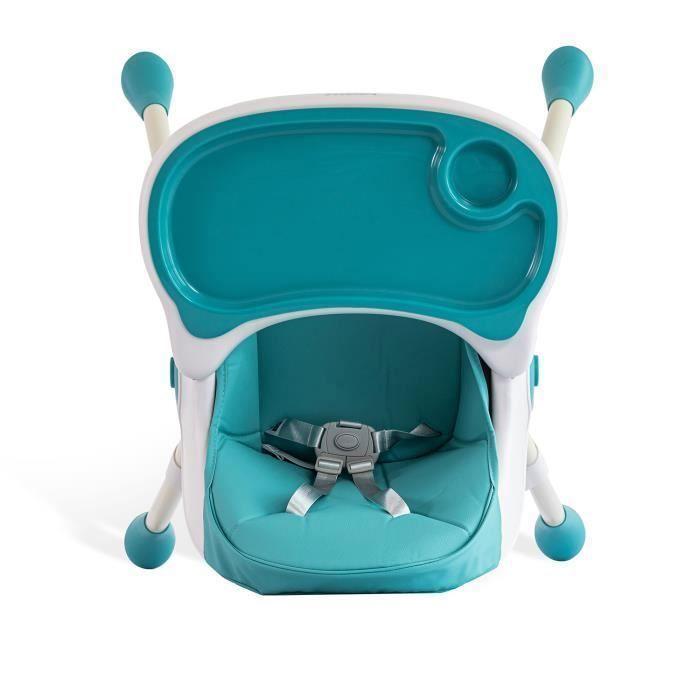 K IKIDO Chaise Haute Pour Bébé, Chaise Haute Évolutive Pliable Avec Table À Manger Pour enfants-De 6 Mois À 3 ans-Vert