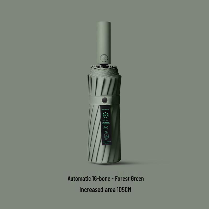 24-Rib Sturdy Windproof Umbrella: Extra Large, Thickened with Black Glue for Sunny & Rainy Days
