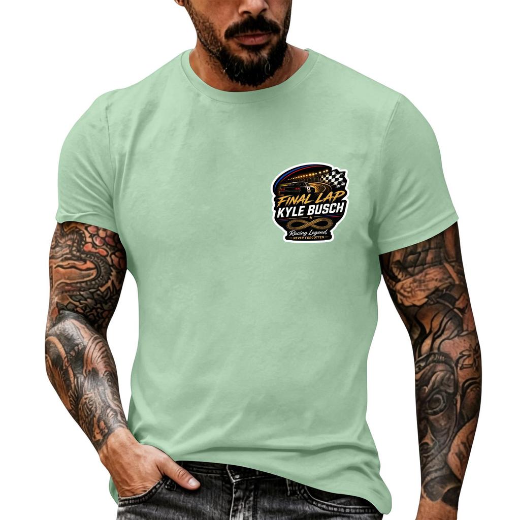 Men's Short Sleeve T Shirt Nascar Racing Inspired Graphic Tee Casual Summer Top Vintage Motorsport Enthusiast Shirt