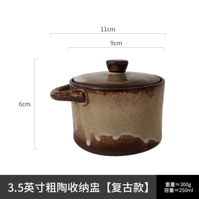 New Ceramic Small Stew Pot Bird's Nest Waterproof Stew Pot Small Soup Pot Japanese Coarse Pottery Soup Pot Household Food Bowl
