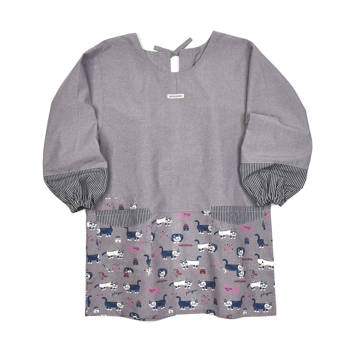 

Ribbon Open Kappo for Women 247559 Gray [Kusuguru Japan] M-L серый