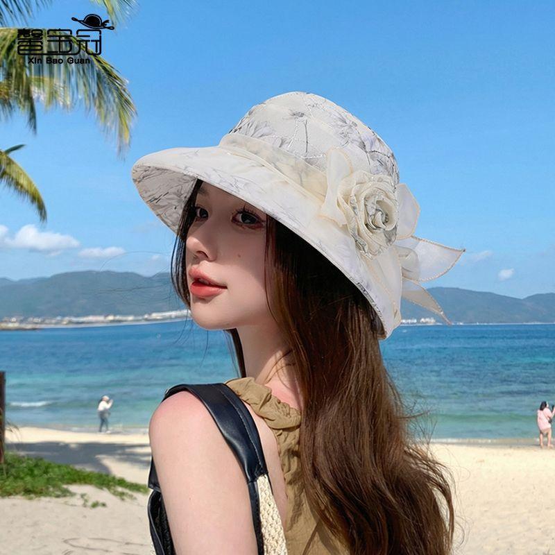 Women's Breathable Lace Fisherman Hat - Thin Summer Sun Cap, Lightweight UV Protection Hat for Spring and Casual Outdoor