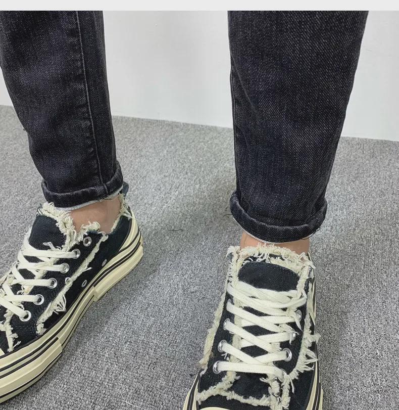 Jeans Elásticos Retro Slim Fit para Hombre 2024 - Pantalones Casuales Estilo Coreano de Primavera y Otoño