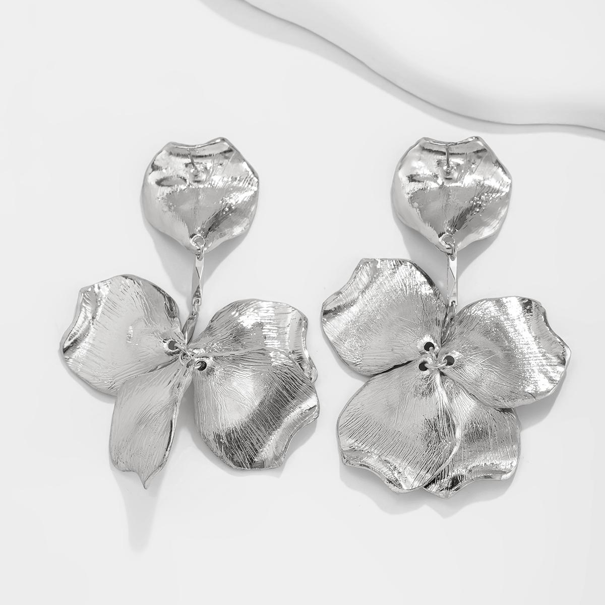 

PuRui Золотистые серьги-капли с цветами для женщин, элегантные циркониевые серьги-подвески в корейском стиле, новинка, аксессуары для вечеринок