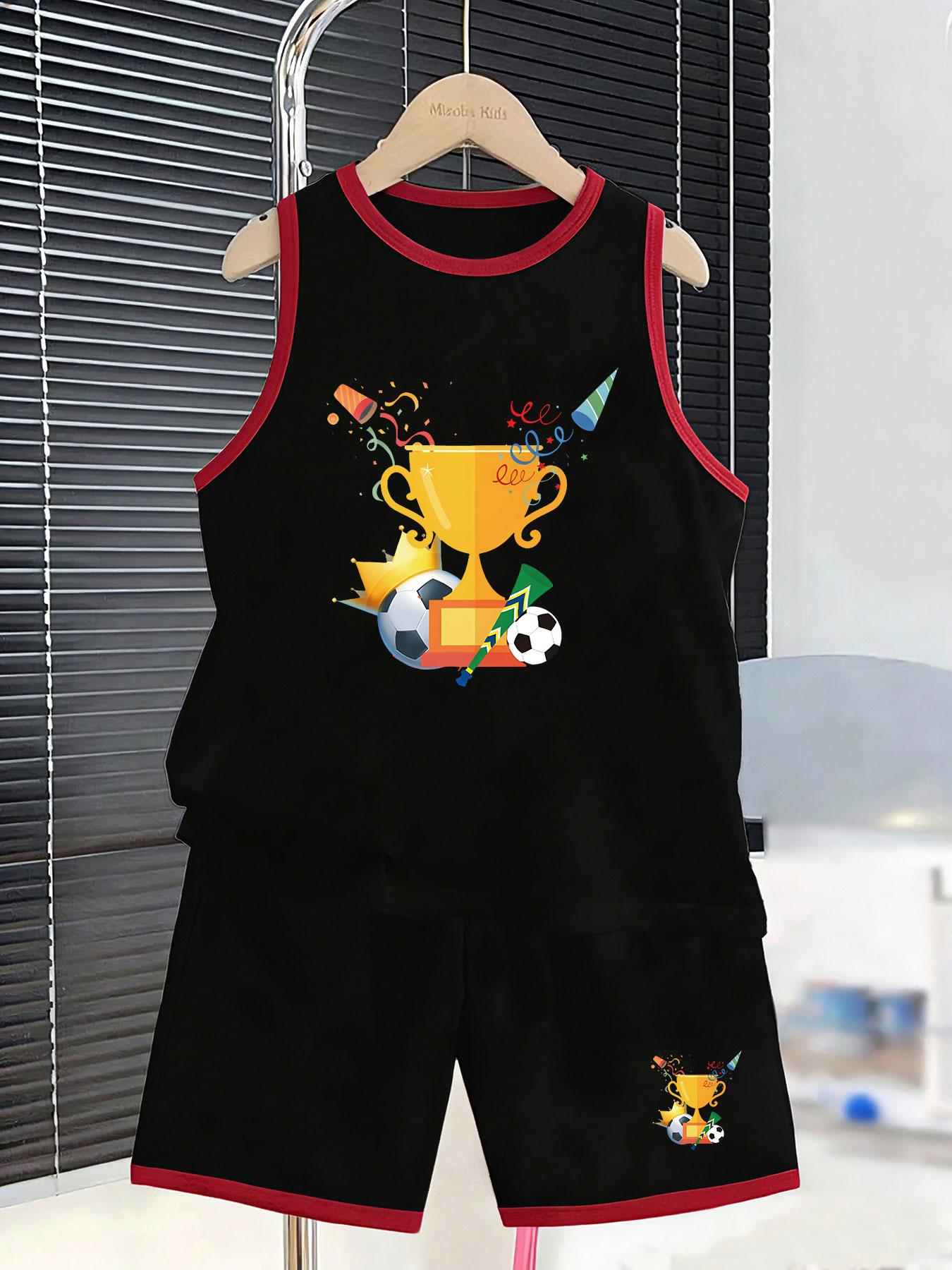 

Boys’ beast soccer set. 2026 trendy prints, breathable fabric, loose fit for sports & daily wear. 2-3Y чёрный