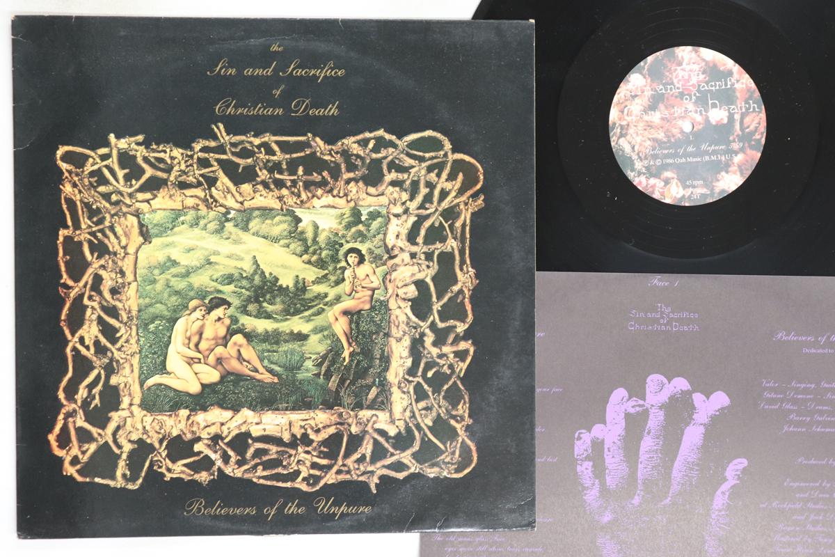 

12inch Record SIN SACRIFICE OF CHRISTIAN DEATH Believers Of The Unpure JUNG24T JUNGLE 1986 UK Rock Used