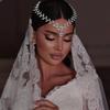 Rhinestone Bridal Headpiece: Handmade Wedding Forehead Chain & Hair Accessories A484