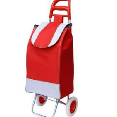 Foldable Portable Shopping Cart with Pull Rod for Outdoor, Camping, and Household Use