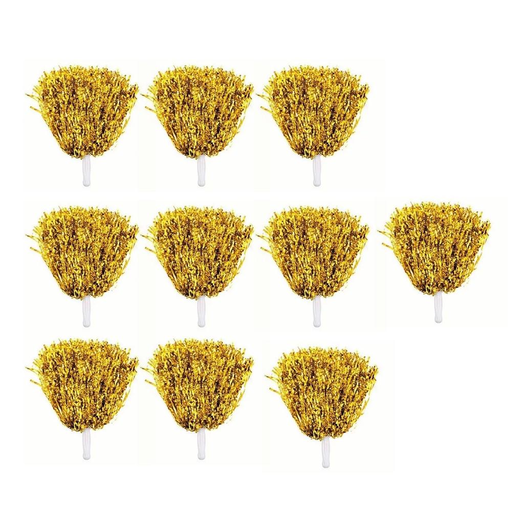 10PCS Pompones de Animación con Mango Recto Reutilizables Efecto Flash Plástico Pompones de Animación Bola