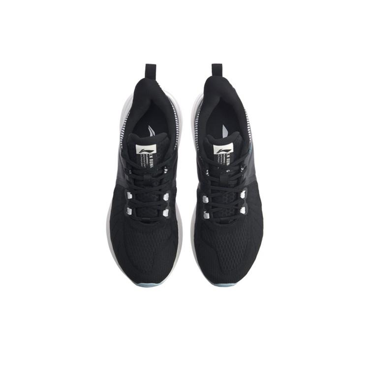 LiNing Soft Plus Comfortable Sports Low-Top Running Shoes Women Sneaker Black White ARHQ024-1
