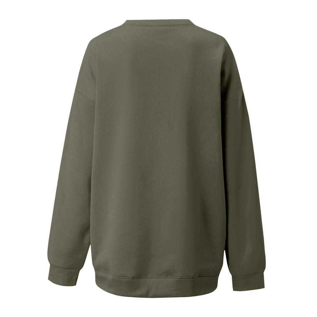 Women's Fashion Long-Sleeve Pullover Sweatshirt With Fun Christmas  Print