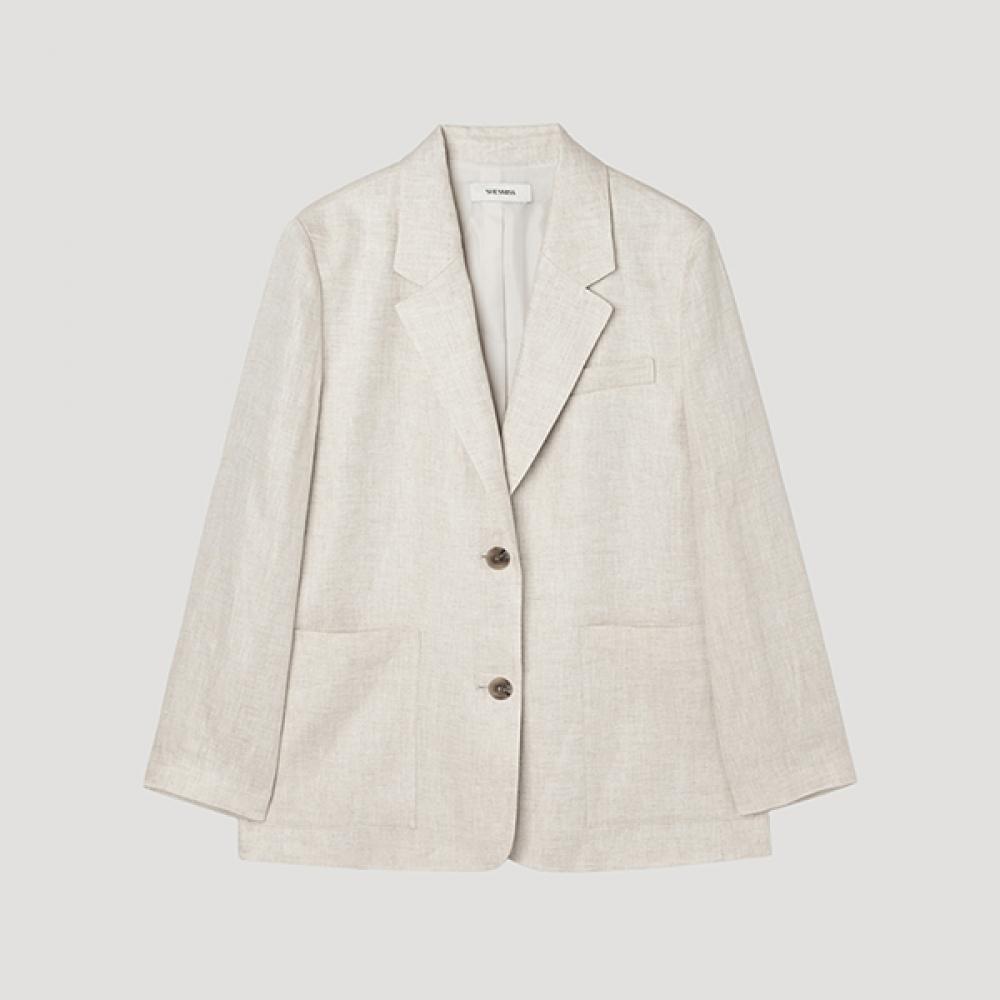 

[She S miSS] Linen Melange Two Button Jacket Swwjkp21020 Ec ecru/66