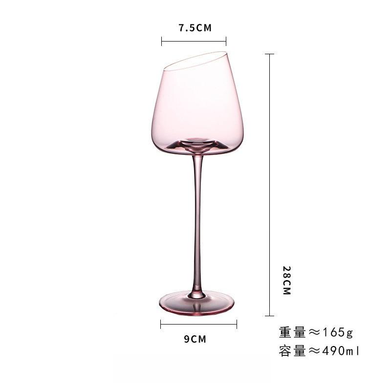 

Hand-blown Make Red Wine Glass Simple Glass Transparent Champagne Wine Household Large-bellied High-footed Cup Drinking Utensil 401-500ml