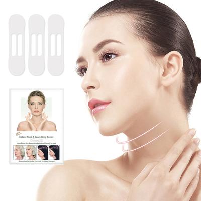 10 Stück Transparente Halsstraffungs-Pflaster Wasserdicht Elastizität Unsichtbar Faltenreduzierend Hals Klebe-Sticker Face Lift Tape