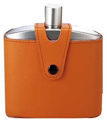 Sato Metal Industries SALUS Skittle Bacchus Whiskey Bottle Leather 170ml (with Case)