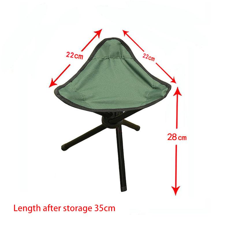 

Портативный складной стул для отдыха на открытом воздухе, трехногий табурет для кемпинга, путешествий, пикника, аксессуары для рыбалки на свежем воздухе зелёный