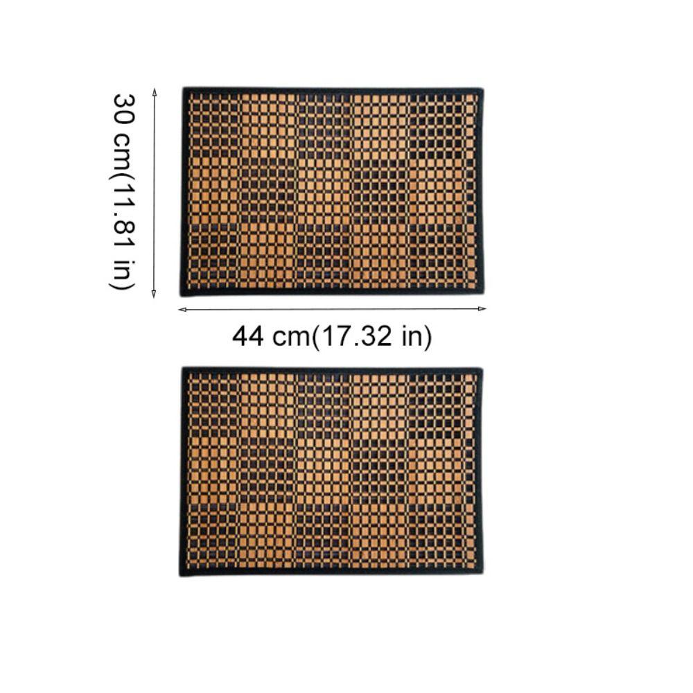 2PCS Heat-Resistant Bamboo Placemat Rectangular Heat-insulating Pad Dining Table Mat Restaurant