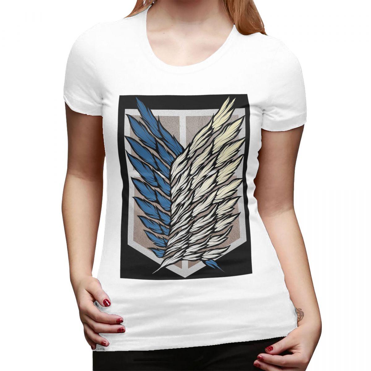 Attack On Titan TShirt for Women Round Neck Streetwear T Shirts Womens Short Sleeve Summer Clothes Tops S