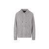 Ss23 Checkered Drawstring Hooded Pullover Knit Sweater Men Sweater Gray 3R1B6P-1J28Z-0616