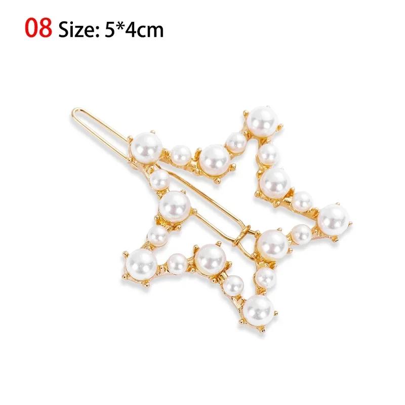 1PC Popular Hairpins For Girls Fashion Imitiation Pearl Hair Clip Snap Barrettes Women Handmade Pearl Flowers Hair Accessories