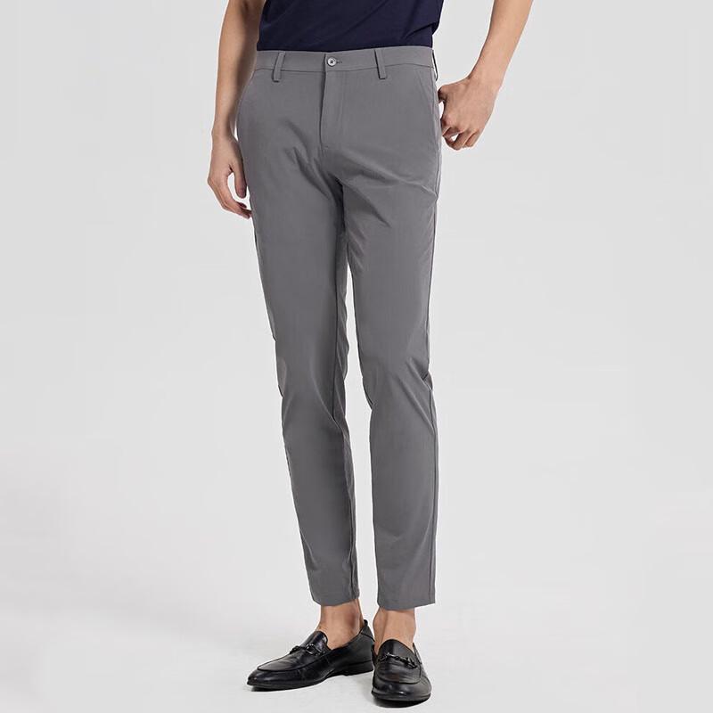 TRIES Men's Elastic Solid Color Trousers