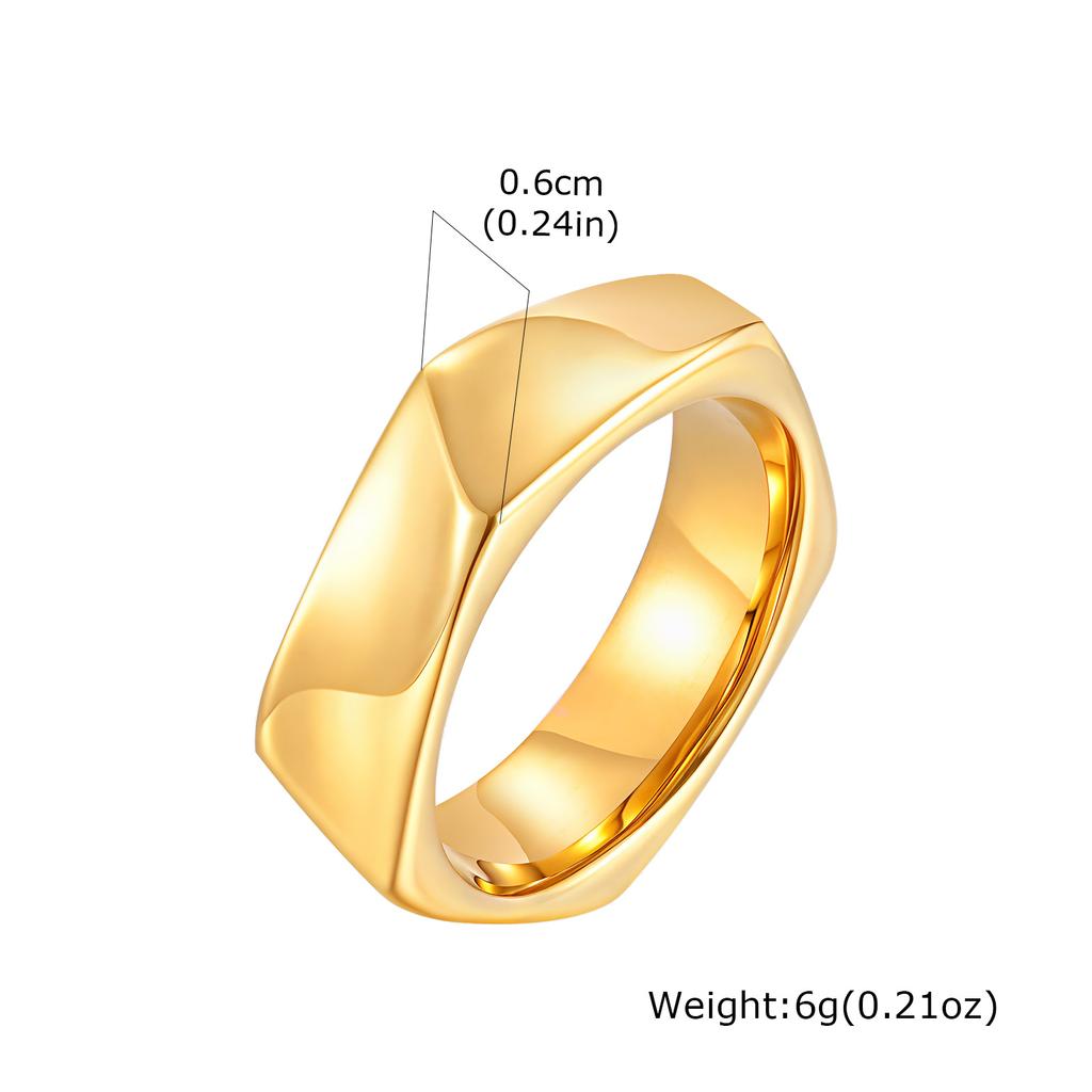 Simple Trendy Pentagonal Men's Ring,High Polished Stainless Steel Silver Gold Black Color Ring,Jewelry Gift for Husband Dad Son