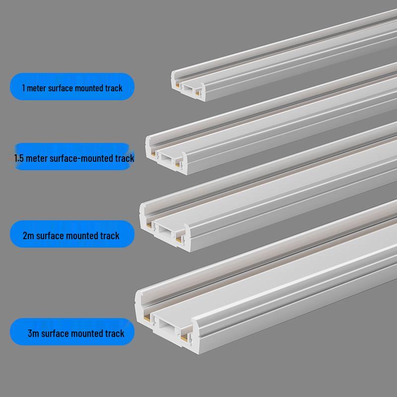 Smart Thin Surface-Mount Track Light for Living Room - No Main Light, Dimming, Adjustable Color Temperature, Magnetic Lamp