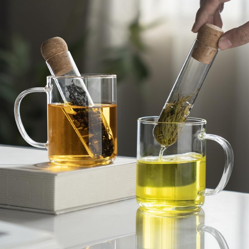 Glass Tea Infuser Glass Design Tea Strainer for Mug Fancy Filter  Puer Herb Tea Tools Accessories