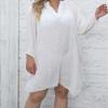 Women's Shirt Blouses Plus Size Beach Bikini Coverups Seaside Vacation Deep V Sexy Dresses