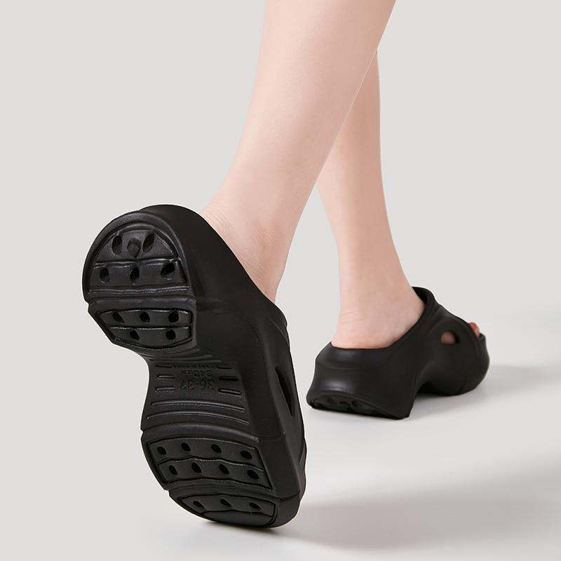 Plateau-Hausschuhe für Damen, neu, rosa, lässige Strandschuhe mit Keilabsatz, 2024