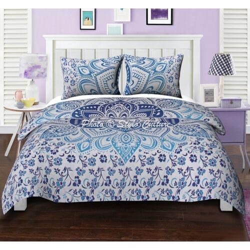 Biancheria da letto Mandala indiano Copripiumino/Piumone/Trapunta Set Taglia Queen/King/Singolo Plaid