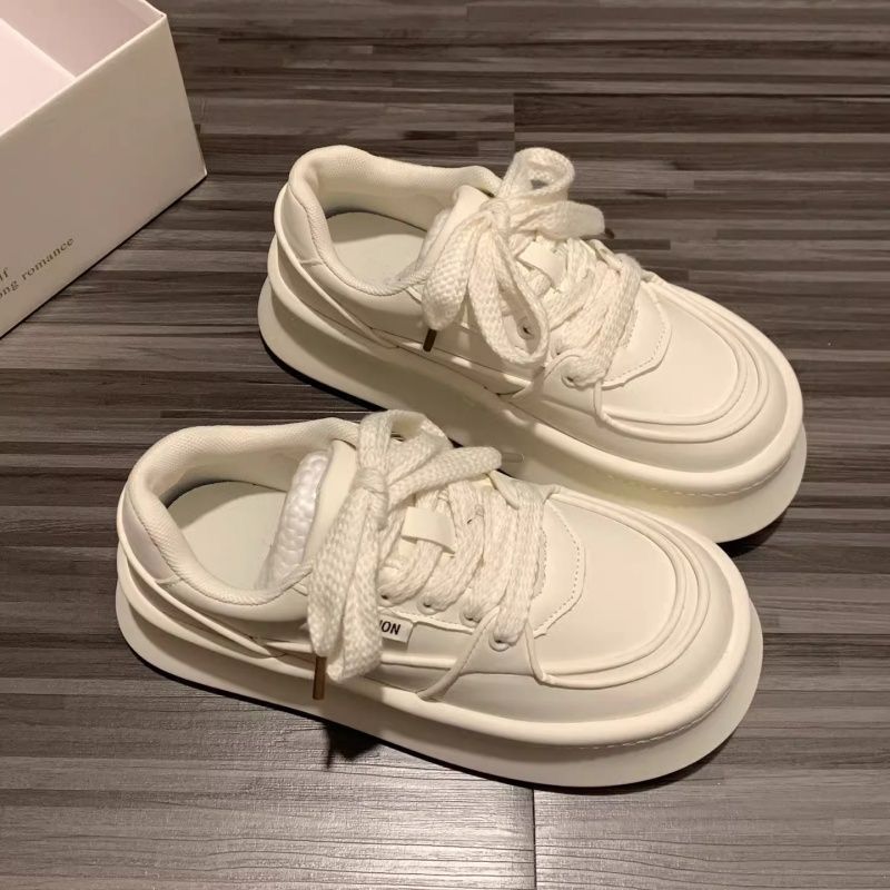 Internet celebrities thick-soled heightening white shoes women's  spring and autumn new fashion versatile explosion breathable casual sports shoes
