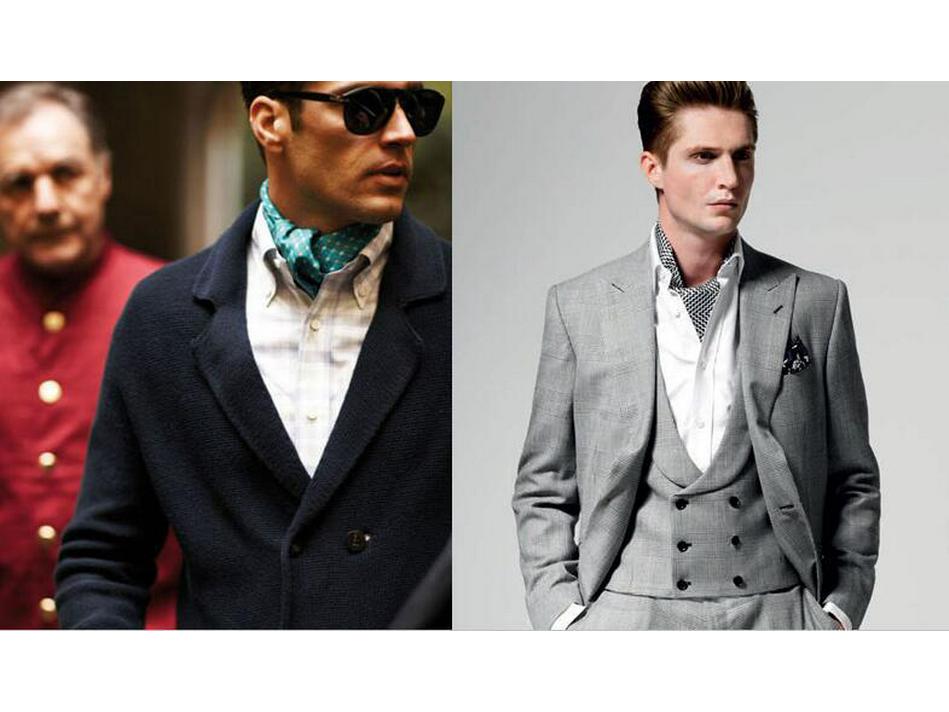 Men's Polyester Retro Tie, Scarf, and Pocket Square Set