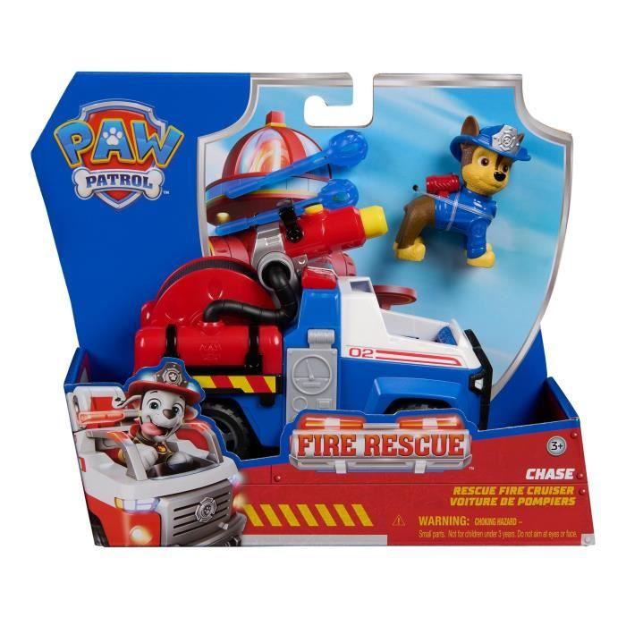 Figur Chase - Fahrzeuge + 2 Geschosse - ab 3 Jahren - Feuerwehr Rettung - Die PAW Patrol