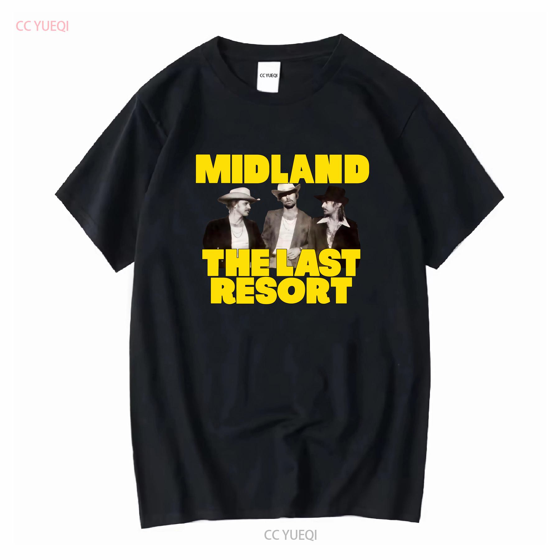 

MIDLAND original THE LAST RESORT Adult new MED concert T shirt 2021 vintage Washed streetwear Stylish Unisex fashion Slightly 4XL
