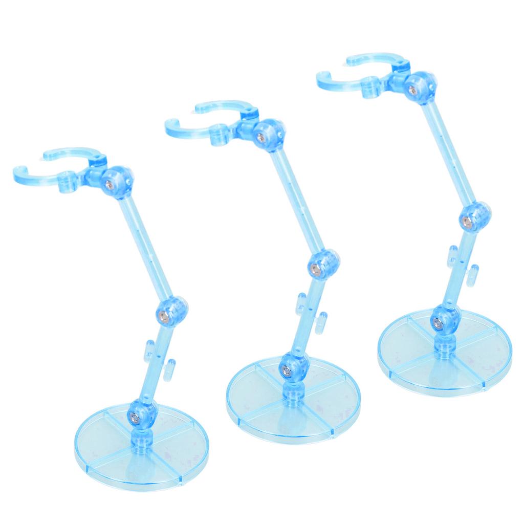 10PCS Action Figure Stand Plastic Translucent Doll Model Support Display Holder Base for 6 Inch Dolls Blue