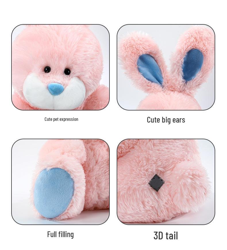 Adorable Pudding Rabbit Plush Toy - White Rabbit Comfort Doll & Sleep Companion Gift for Girls