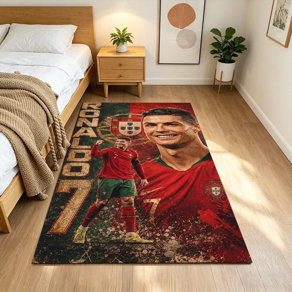 Cristiano Ronaldo Floor Rug Office Rug Perfect for Hallway Playrooms Study room Dining Room Anti-slip Rug Decorate Offices