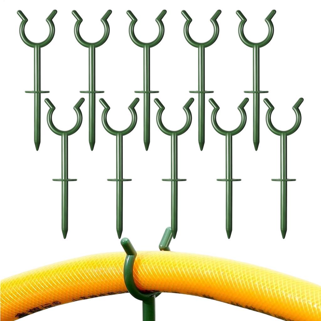 Hose Guide Hose Holder Spike for Lawn and Plant Saver 10 Pieces Plant Protection Irrigation Watering Holder Bracket for Yard
