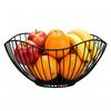 Panier à Fruits en Fil de Fer Métallique, Bol à Fruits Noir pour Plan de Travail de Cuisine, Support Porte-Fruits, Paniers de Rangement pour Plan de Travail, Décoration d'Intérieur, Centres de Table