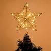 Glitter Christmas Tree Topper Decoration Luminous Xmas Tree Ornaments  Navidad