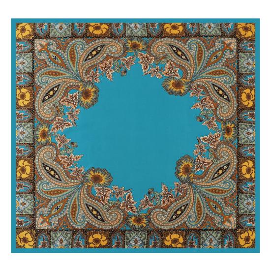 Yousheng Kerchief Cashew Pattern Faux Silk Scarf Soft Smooth Bright Color Kerchief Simulated Silk Texture Kerchief