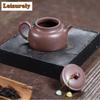 150ml Traditionelle Yixing Lila Ton Teekannen Handgefertigte Kanne Rohmineral Pfirsichblüten-Schlamm Tee-Sieb Kessel Zisha Teeset Teeservice