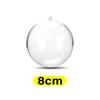 Christmas Hollow Ball Pendent Ornament White Transparent Plastic Hanging Balls New Year Festival Wedding Party Home Decoration
