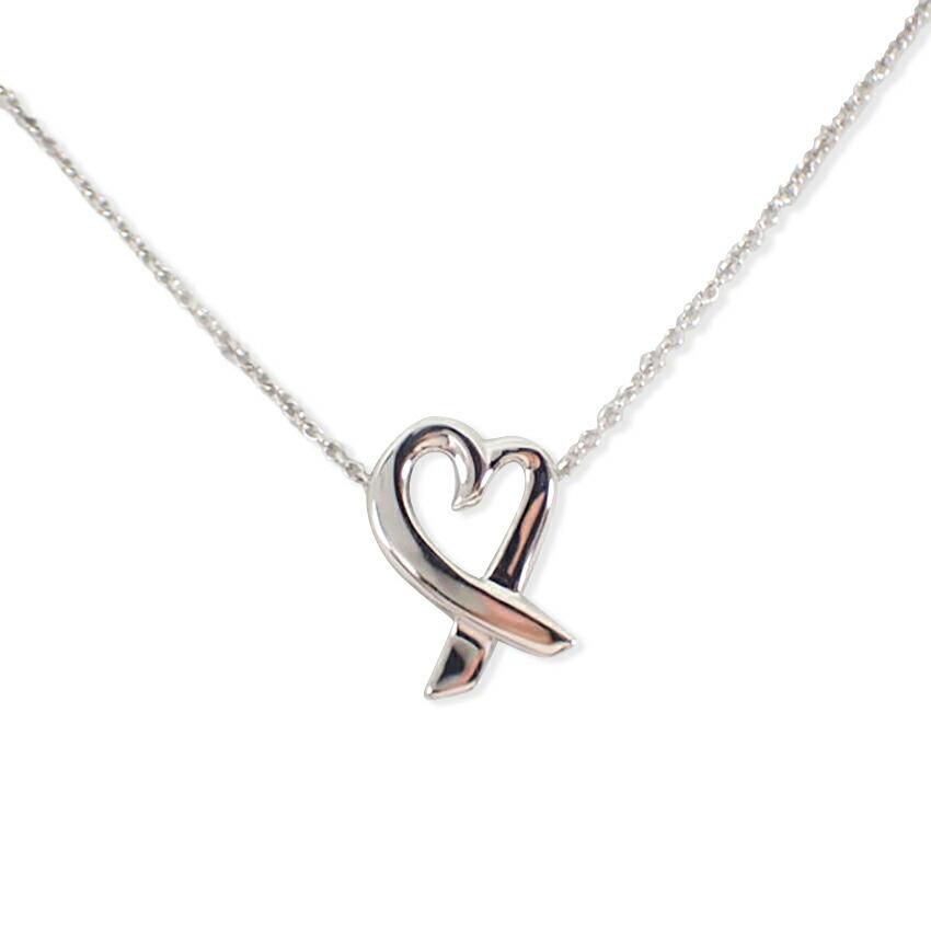 [Used] TIFFANY 925 Loving Heart Pendant/Necklace/g517-40