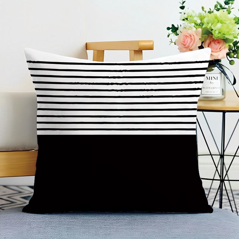 Simple Print Decorative Pillowcase Bedroom Living Room Square Cushion Pillowcase