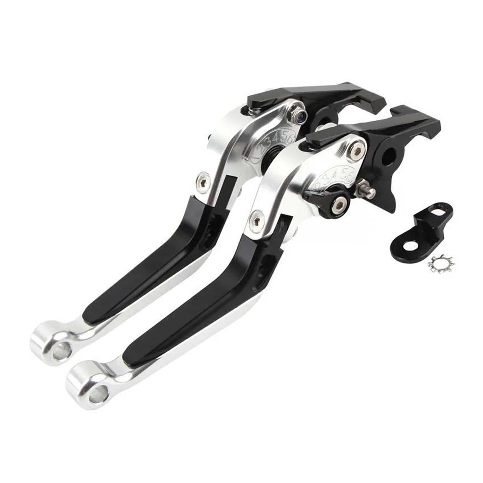 

Forza 350 Forza 350 Motorcycle Scooter Accessories Folding Telescopic Brake Lever Parking Function (Silver Black) One size