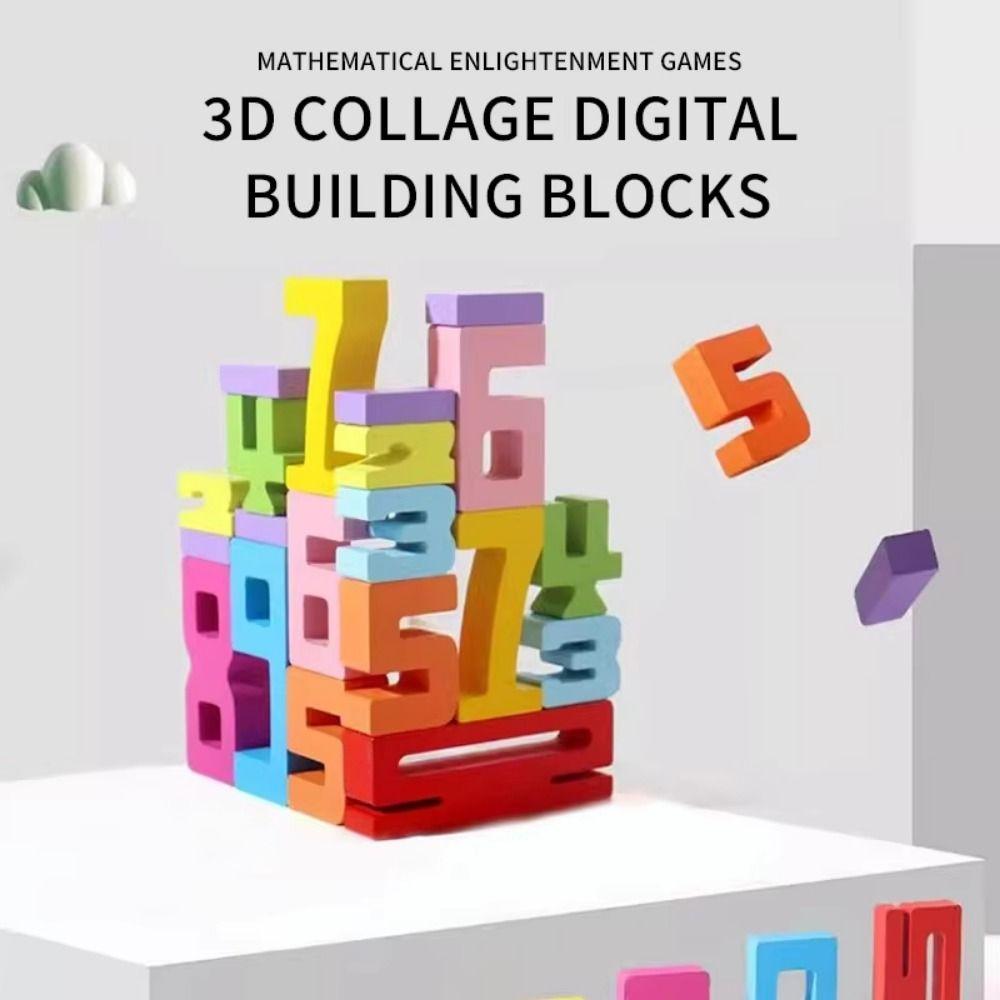 

Large Particle Digital Building Blocks Educational Stacking Blocks 3D Digital Puzzle Kids Gift number blocks