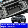 For Nissan X-Trail X Trail / Rogue T33 - 2024 Auto Central Console Armrest Storage Box Pallet Container Tray Accessories